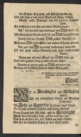 Wo die Gerechtigkeit und Redlichkeit regiert, ...