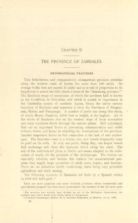 Chapter II. The province of Zambales