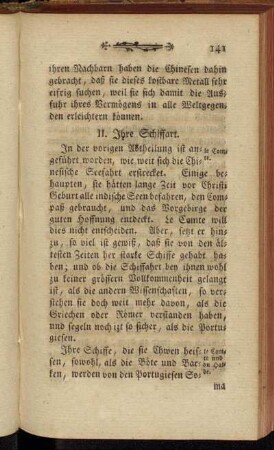 II. Ihre Schiffart.