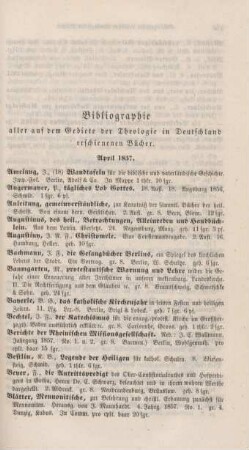 157-163 Bibliographie deutscher theologischer Bücher