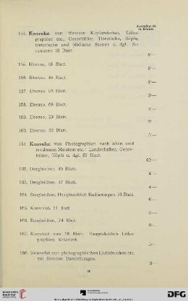 [Konvolut] (Nr. 154-174)