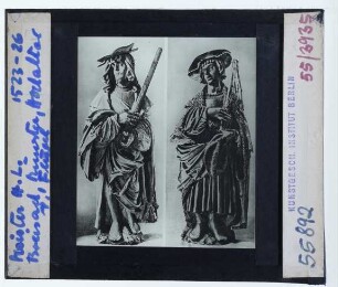 Meister HL, Hochaltarretabel des Breisacher Münsters : St. Protasius u. Gervasius aus dem rechten Seitenflügel, herausgenommen