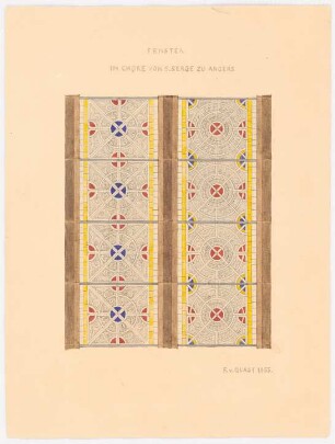 Chorfenster im Kloster Saint-Serge, Angers: Detail