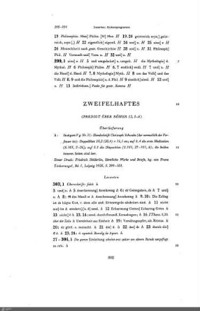 Zweifelhaftes
