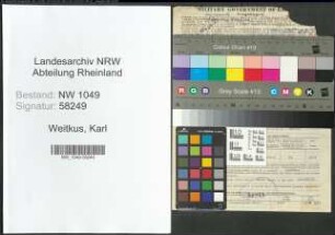 Entnazifizierung Karl Weitkus , geb. 27.10.1894 (Angestellter)