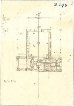 Thiersch, August ; Bad Reichenhall; Hl. Kreuz - Kapelle - Grundriss