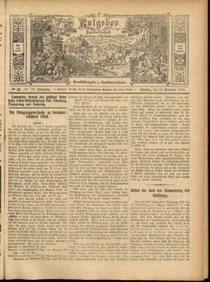Ausgabe vom Sonntag, den 12. November 1905.