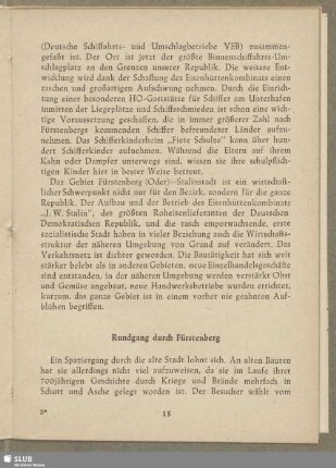 Rundgang durch Fürstenberg