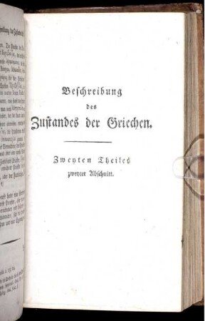 Zweyten Theiles zweyter Abschnitt