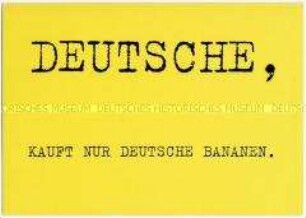 Satirische Postkarte zum Thema Nationalismus