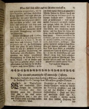 Die ein und zwanzigste Sinnreiche History. - Die dreissigste Sinnreiche History.
