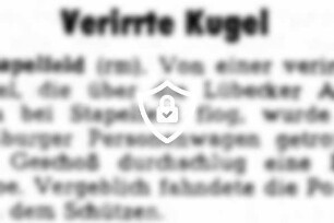 Verirrte Kugel