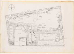 Garten Frau A. von Borsig, Berlin-Nikolassee: Lageplan mit Gartenplan 1:100