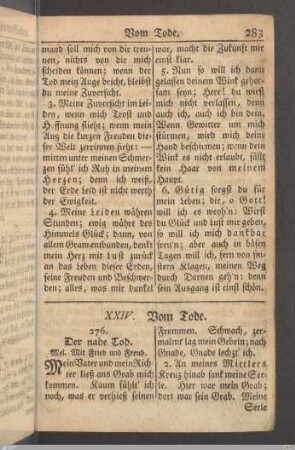 XXIV. Vom Tode.