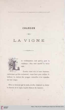 Chanson La Vigne