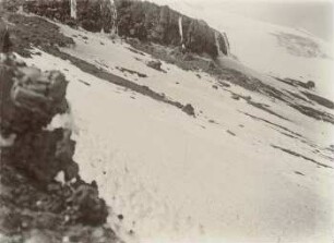 Felsstufe und Firnfeld Nordnordwest-Chimborazo, 5700 m