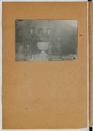 Mariendom, Cammin: Ansicht Taufbecken (aus: Skizzen- und Fotoalbum 25)