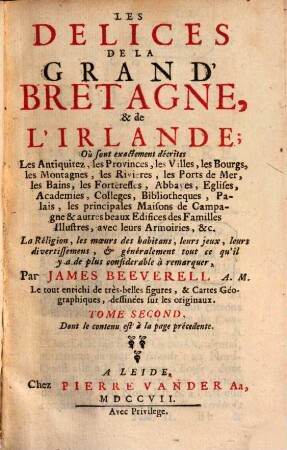 Les delices de la Grand Bretagne et de l'Irlande, 2