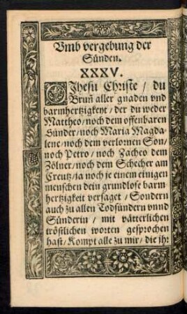 Umb vergebung der Sünden. XXXV.