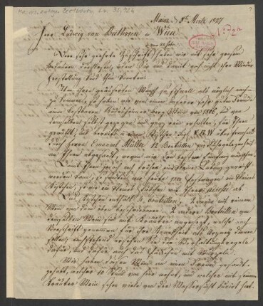 Brief an Ludwig van Beethoven : 08.03.1827