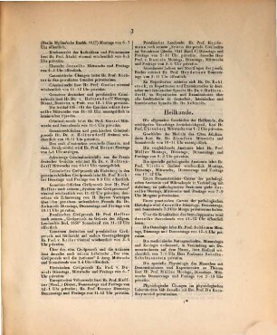 Verzeichnis der Vorlesungen. 1858. SH