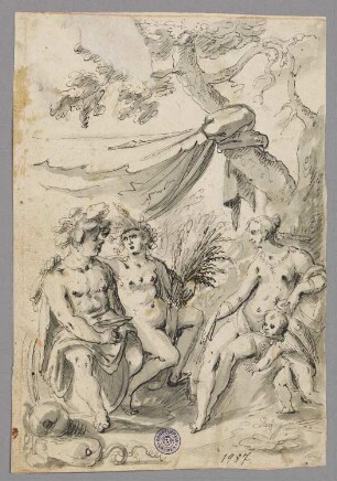 Bacchus, Peres und Venus mit Amor