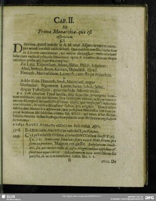 Cap. II. De Prima Monarchia, quae est Assyriorum