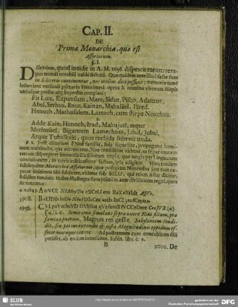 Cap. II. De Prima Monarchia, quae est Assyriorum