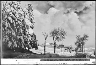 Altenberg im Erzgebirge, Berghof Raupennest mit Schnee