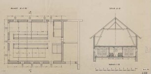 Grundriss- und Schnittzeichnung