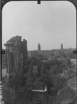 Dresden-Altstadt, Neumarkt. Ruine der Frauenkirche