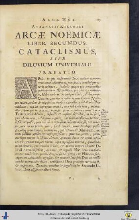 Liber Secundus, Cataclismus sive Diluvium Universale.