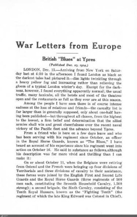 War letters from Europe