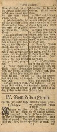 IV. Vom Leiden Christi