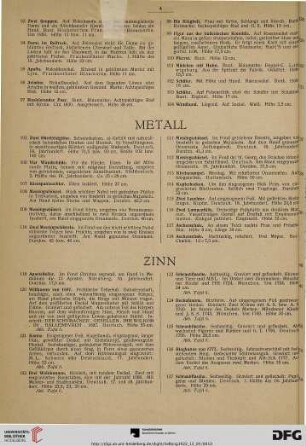 Zinn (Nr. 119-136)