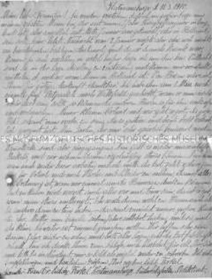 Handschriftlicher Brief einer deutschen Kolonistin an eine Freundin - Familienkonvolut