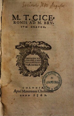 Ad M. Brutum orator