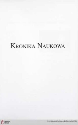 Kronika naukowa