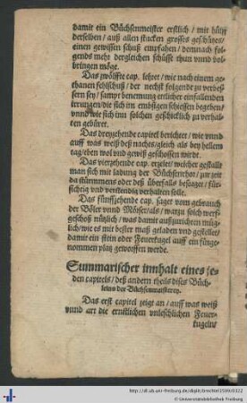 Inhalt deß andern theils.