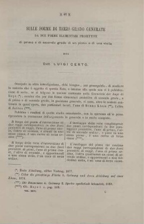 Sulle forme di terzo grado generate da due forme elementarie proiettive di primo e di secondo grado di un piano o di una stella.