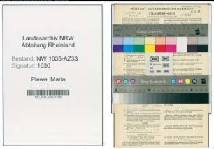 Entnazifizierung Maria Plewe , geb. 05.07.1909 (Kellnerin)