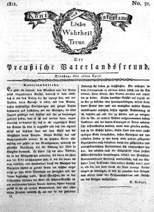 No. 31., vom 16ten April