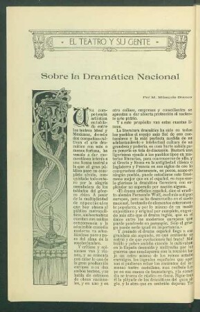 Sobre la Dramática Nacional