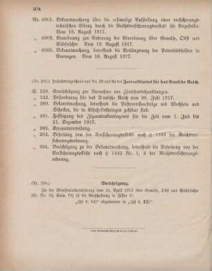 Nr. 208: Berichtigung