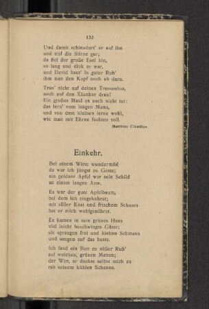 Einkehr.