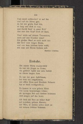 Einkehr.