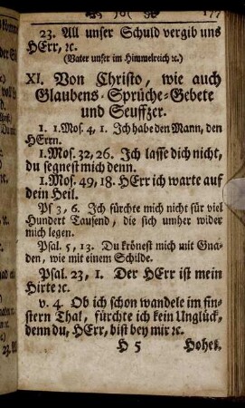 XI. Von Christo, wie auch Glaubens-Sprüche-Gebete und Seuffzer.