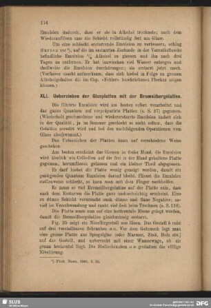 XLI. Ueberziehen der Glasplatten mit der Bromsilbergelatine