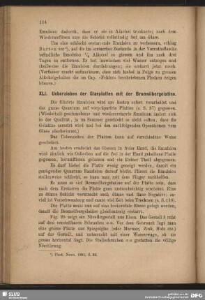 XLI. Ueberziehen der Glasplatten mit der Bromsilbergelatine