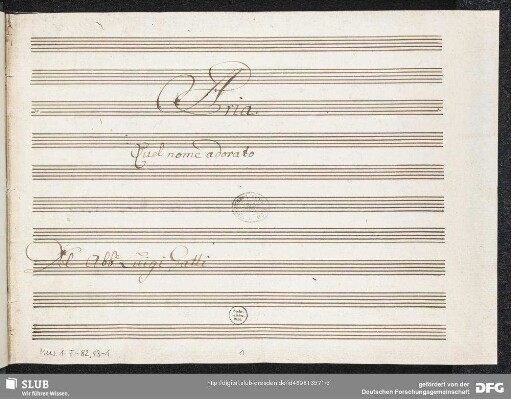Armida. Excerpts - Mus.1-F-82,13-1 : S, orch, b;GehG 268.2